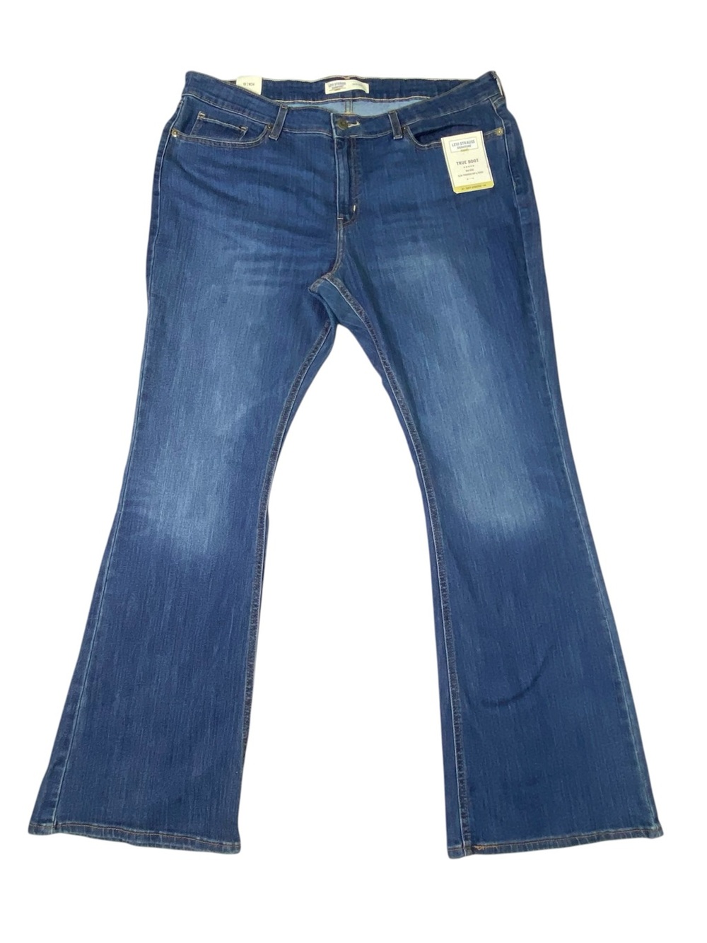 Levis Signature Gold Bootcut Jeans Women's 18 Blue Mid Rise Stretch Denim NWT